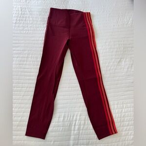 lululemon Burgundy and Red Leggings